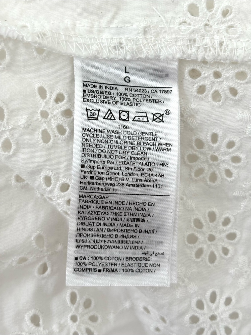 Gap × DÔEN White Eyelet Midi Dress NWT Limited-Edition Vintage-Inspired L - Picture 11 of 11